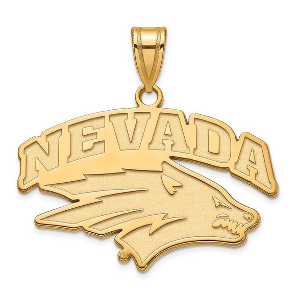 14k Gold Plated Silver Univ. of Nevada Large Pendant - Picture 1 of 3